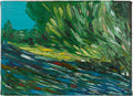 Ari Salfo , Paysage côtier, huile sur toile, 10 × 15 cm.